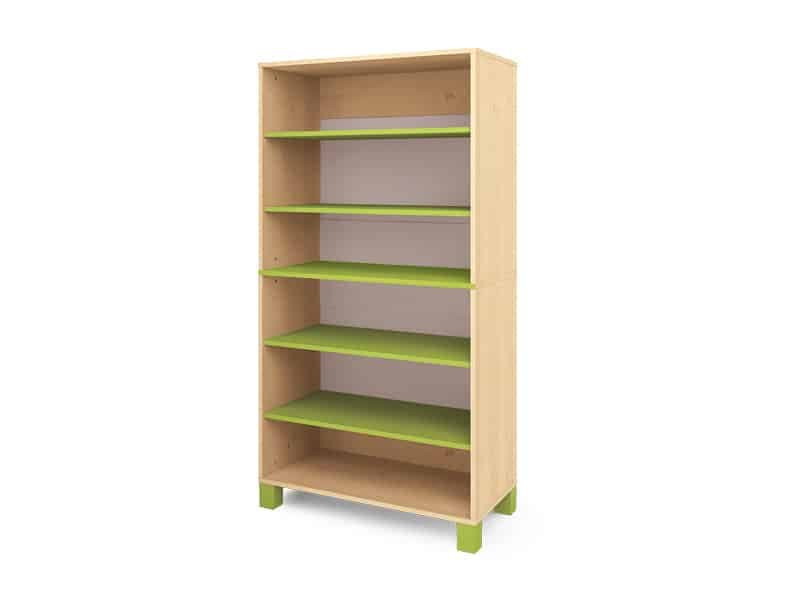 Grande armoire verte avec étagères pour école